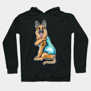 Funny Dog German Shepherd I Love Mom Tattoo Gift T-Shirt Hoodie